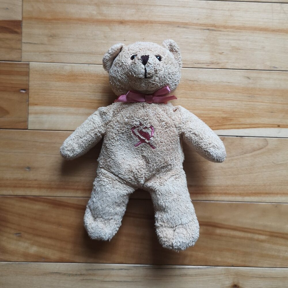 VINTAGE 2001 Avon Breast Cancer Awareness Teddy Bear Plush Stuffed Animal